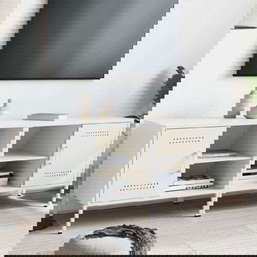 vidaXL TV omarica 2 kosa bela 68x39x50,5 cm jeklo Cene