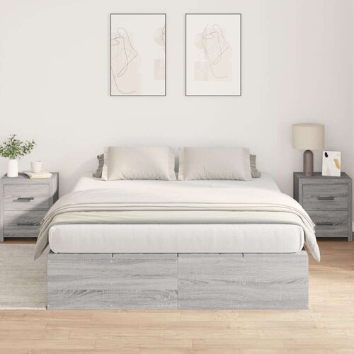  Krevetna Okvira za Pohranu Siva Sonoma 140x200 cm Slike