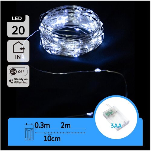 Aigostar LED lanac 20xLED/3xAA 2,3m hladno belo Cene