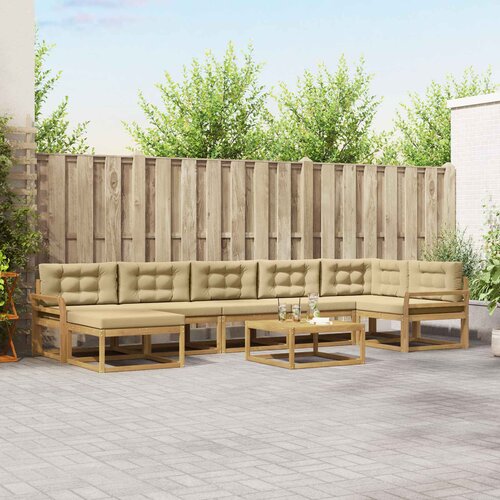  Set vanjskih sofa 8 kom. Bijela i bež Cijene