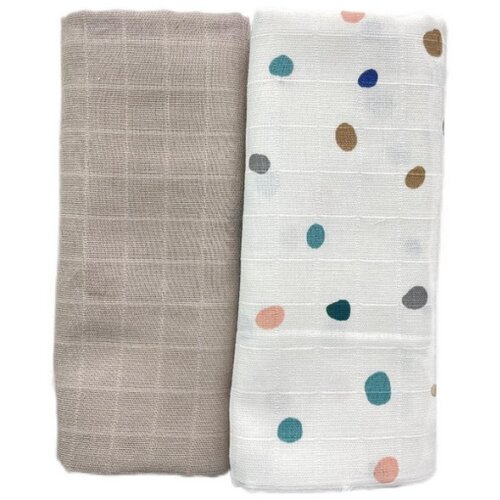 Deksi muslin tetra pelene 80x80cm tufne-braon ( 3861 ) Slike
