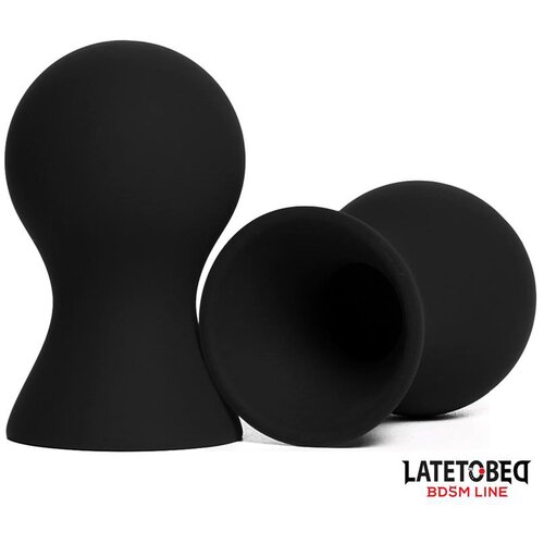 LATETOBED BDSM Line Silicone Nipple Suckers Black Cene