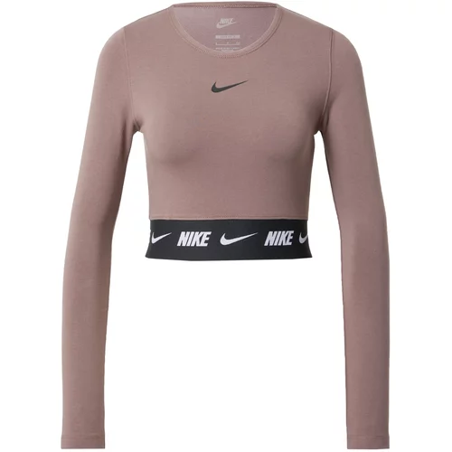 Nike Sportswear Majica šljiva / crna / bijela