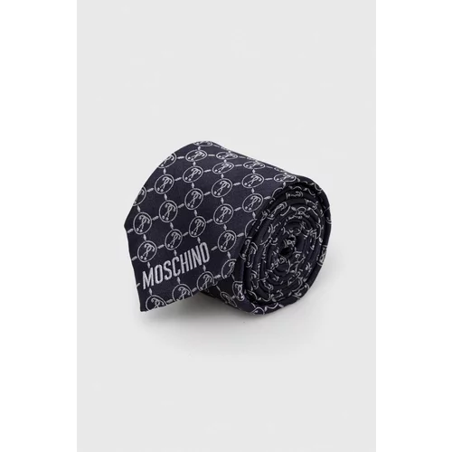 Moschino Kravata od svile boja: tamno plava