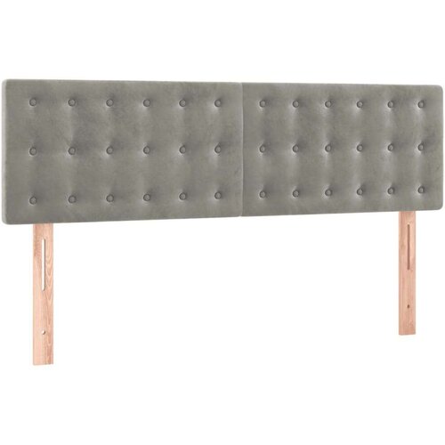 VidaXL Krevet s oprugama i madracem svjetlosivi 140x190 cm bar&amp;scaron;unasti Slike