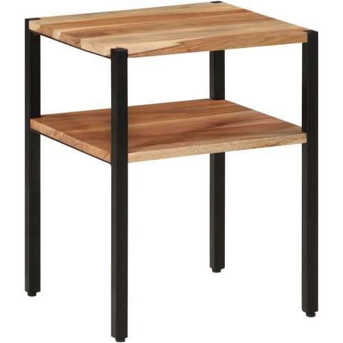 vidaXL Stranska mizica 35x35x45 cm trden akacijev les in železo Cene