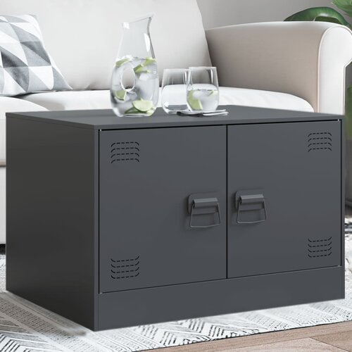 vidaXL Stolić za kavu antracit 67 x 50 x 44 cm čelični Cijene