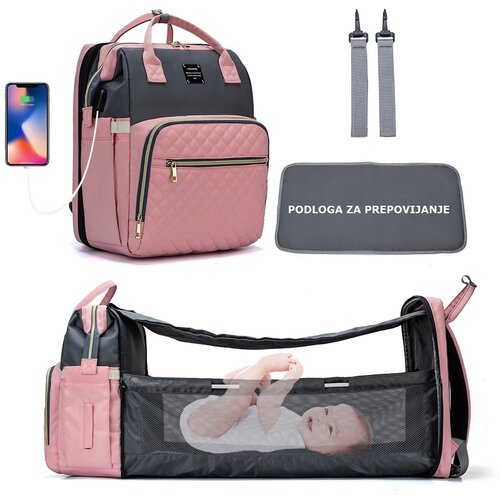 Bbo torba za mame BT023 sport mama bag - grey Cene
