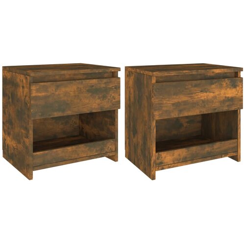 vidaXL Noćni ormarići 2 kom dimljeni hrast 40 x 30 x 39 cm drveni Cijene