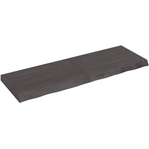 vidaXL Zidna polica tamnosmeđa 120x40x(2-6) cm od obrađene hrastovine Cijene