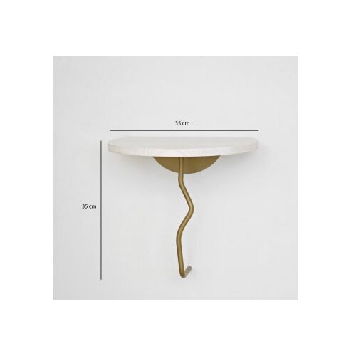 Hanah home leo - gold, white goldwhite wall shelf Slike