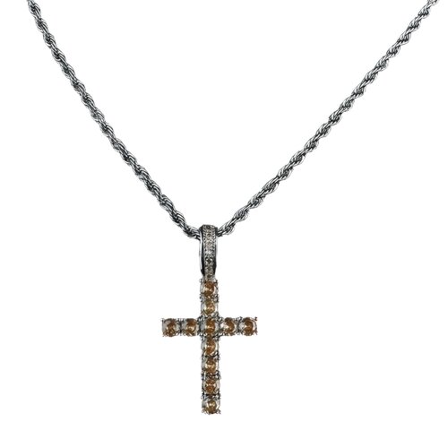 IZMAEL Ogrlica ZC-22771 - Srebrna / Svetlo Rjava Cene