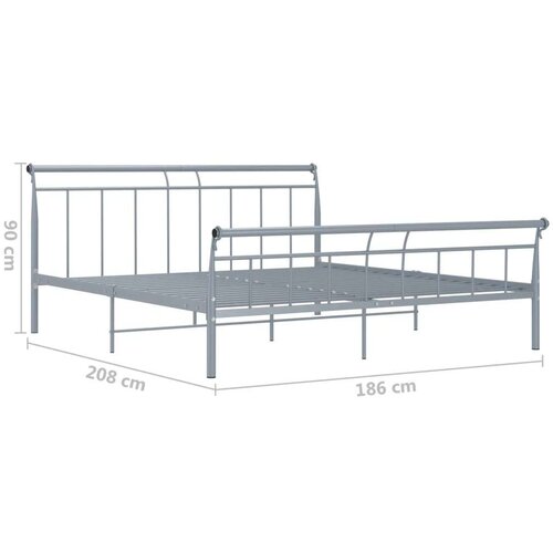  Za krevet sivi metalni 180 x 200 cm Cene
