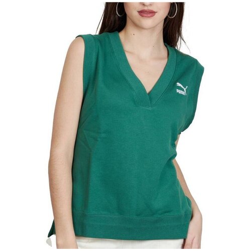 Puma Majice &amp;amp; Polo majice CLASSICS V-NECK VEST Zelena Slike