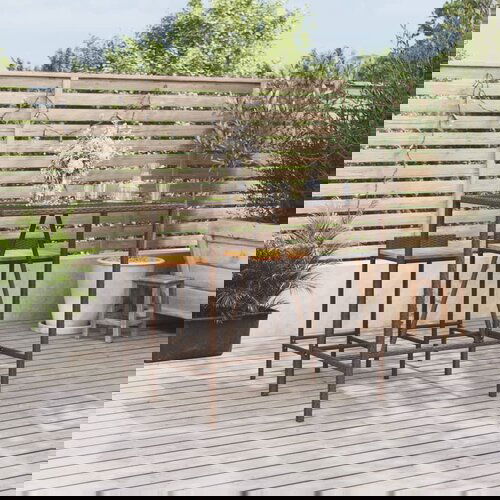 VidaXL Barski stol sa staklenom pločom smeđi 110x70x110 cm poliratan Slike