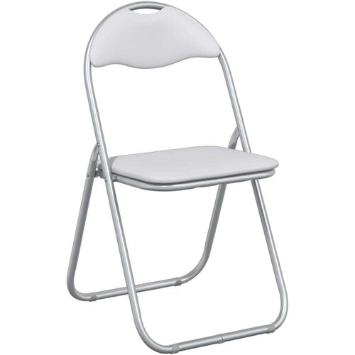  Sklopiva stolica 8 pcs Bijela i siva 48 x 43 5 x 81 cm - Bijela i siva 8 Slike
