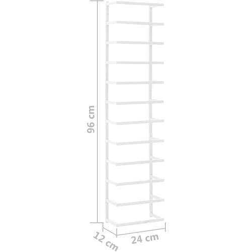 VidaXL stalak za ručnike bijeli 24 x 12 x 96 cm čelični Slike