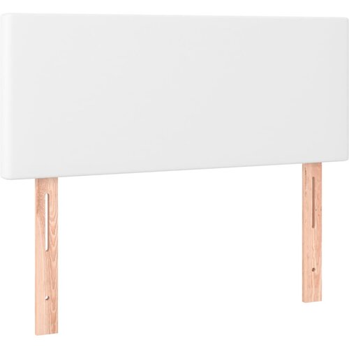 Maison Chic posteljno vzglavje - vzglavna omarica - nočna omarica belo 100x5x78/88 cm umetno usnje, (21707168) Slike