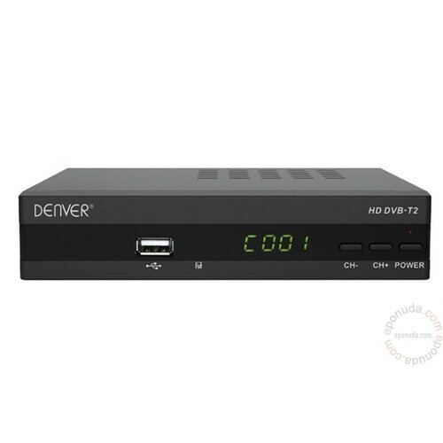 Denver SetTop Box Digitalni Risiver DTB-131 T1, DVB-T2 Prijemnik, USB, HDMI, Media Player Slike