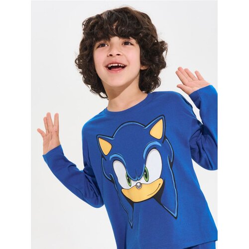 Sinsay Pamukna dvodijelna pidžama s printom Sonic the Hedgehog Slike