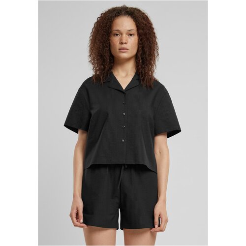 UC Ladies Women's Seersucker shirt - black Cene