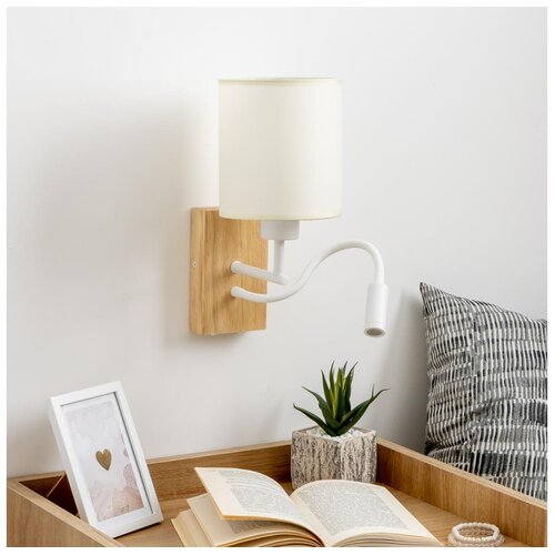  Brilagi - LED zidna lampa NUBILA WOOD 1xE27/25W/230V +LED/3W hrast/bela/krem Cene