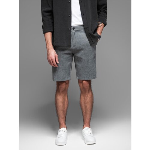 Ombre BASIC men's cotton sweat shorts - navy blue Cijene
