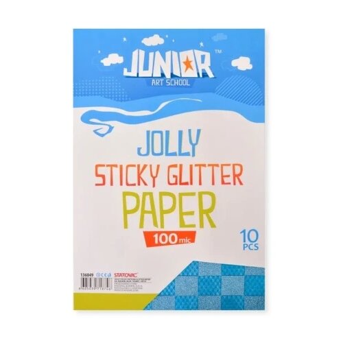 Junior jolly sticky glitter paper papir samolepljiv a4 10k - odaberite nijansu plava ( 136049 ) Cene