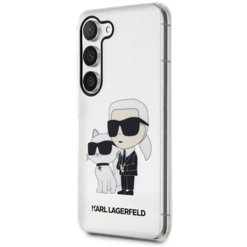 Karl Lagerfeld KLHCS23MHNKCTGT za samsung galaxy S23 plus 5G prozoren ovitek z ble&amp;scaron;čicami - glitter iml nft full bodies Slike