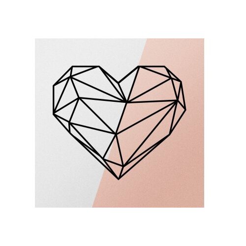 Wallxpert zidna dekoracija heart metal decor Slike