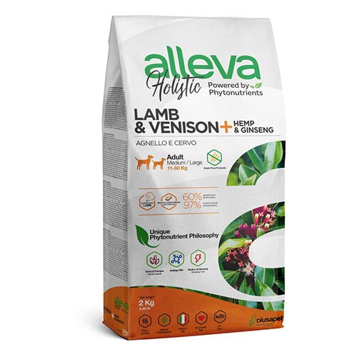 Alleva hrana za pse jagnjetina divljač medium maxi 2kg adult holistic ALP00235 Slike