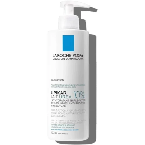 La Roche-Posay Lipikar Lait Urea 10% pomirjevalni losjon za telo za zelo suho kožo 400 ml