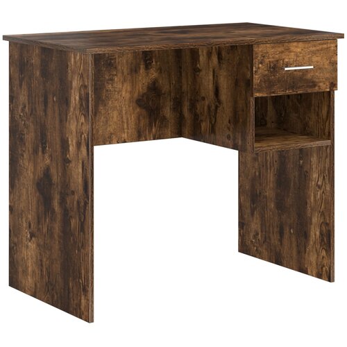 vidaXL Stol s pohranom Dimljeni hrast 90x49.5x75 cm Konstruirano drvo Cijene