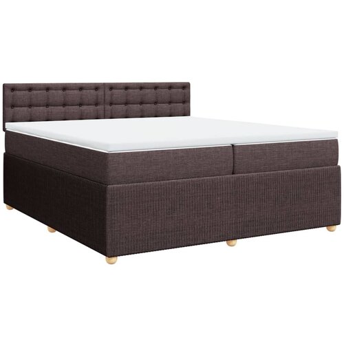 Maison Chic Box spring postelja - Vzmetna postelja z vzmetnico temno rjav 200x200 cm blago SL17810, (21894855) Cene