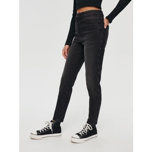 House - Skinny traperice visoka struka - Crna Cijene