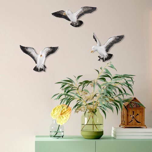 Atelier Del Sofa set dekorativnih figura BIRDS 2,25x5x11, 20x4x17, 21x6x13, 3 komada, Bela Slike