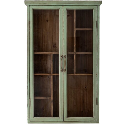 Bloomingville Zelena vitrina od masivne jele 13,5x80 cm Hazem – Cijene