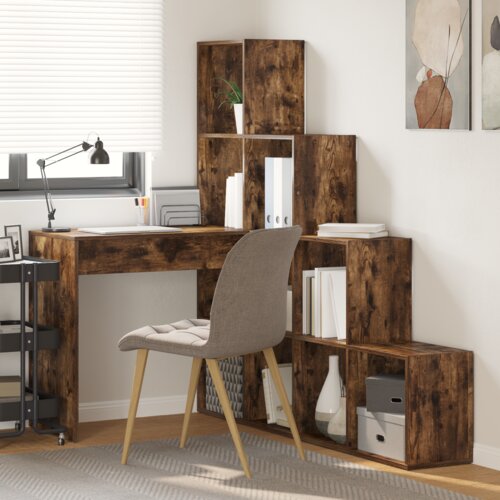 vidaXL s policom s pohranom Dimljeni hrast 101,5 x 149,5 x 149,5 cm Cene