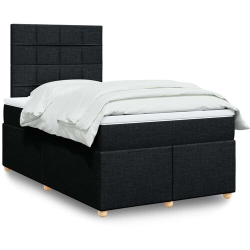 vidaXL Krevet s oprugama i madracem crni 120 x 200cm od tkanine Cene