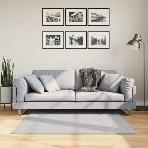 vidaXL Preproga HUARTE kratka vlakna mehka in pralna siva 120x120 cm Cene