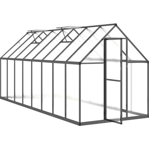  Staklenik s okvirom antracit 445 x 169 x 195 cm aluminijski Slike