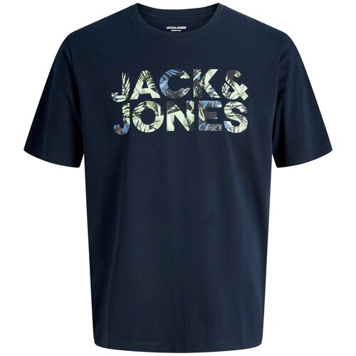 Jack & Jones Majica 'JJEJEFF' noćno plava / siva / pastelno zelena Cene