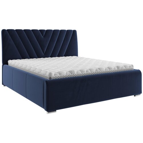 Boxxx OBLAZINJENA POSTELJA 160 cm x 200 cm , tekstil modra Slike