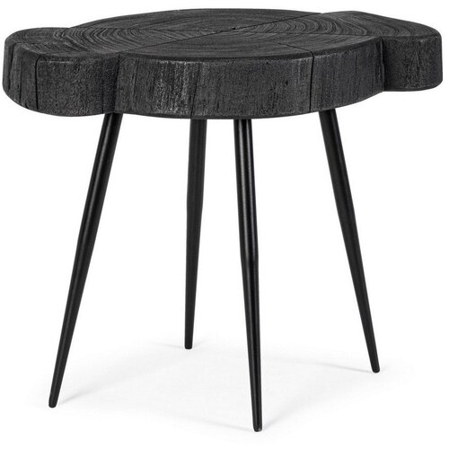 BIZZOTTO Crni stolić za kavu s pločom stola od bagrema 35x45 cm Zakia &amp;ndash; Slike