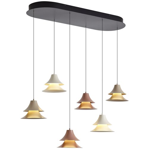 QAZQA Viseča svetilka večbarvna vklj. LED zatemnilna 6-luči Easylift - Witch Cene