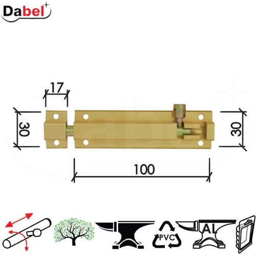 Dabel reza za vrata 500 ms x100x30/17x30 mm dbp1 Slike