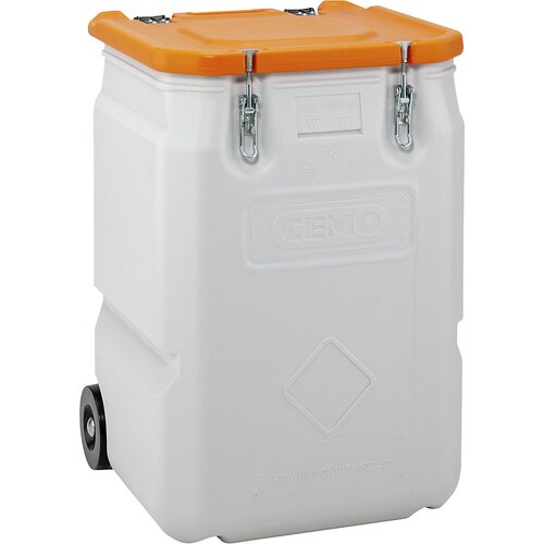 Cemo Posoda za zbiranje nevarnih snovi Mobil-Box, prostornina 250 l, DxŠxV 600 x 600 x 890 mm, oranžne barve Cene