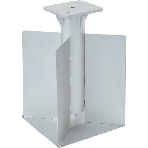 vidaXL Ukopana baza za suncobran srebrna 27 5 x 27 5 x 45 cm čelična Cijene