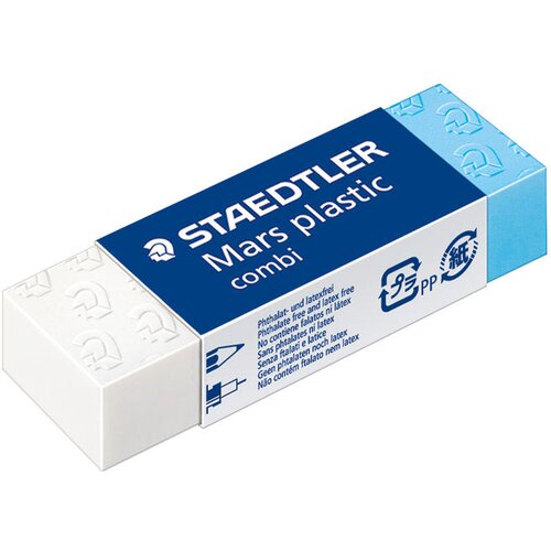 Gumica MARS PLASTIC COMBI STAEDTLER 526 508 BIJELA/PLAVA-KOMAD Cijene
