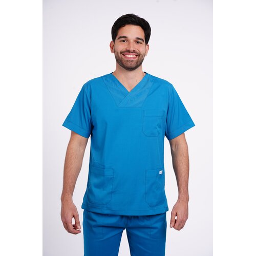 Pureboks Mu&amp;scaron;ki gornji deo medicinske uniforme, Plavi Slike